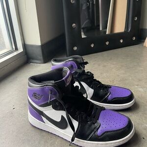 Nike Air Jordan 1 High Purple Black Sneakers